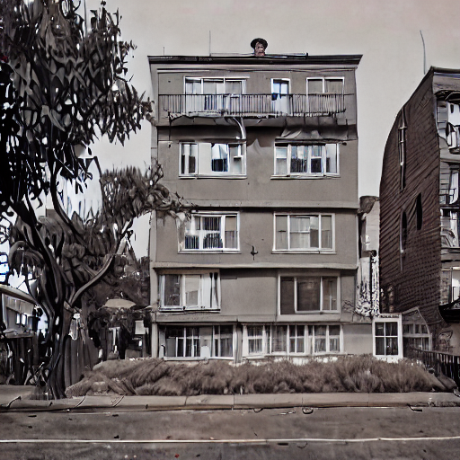 Large tree, photo, colored